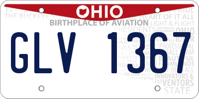 OH license plate GLV1367