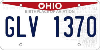 OH license plate GLV1370