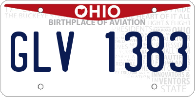 OH license plate GLV1383