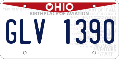 OH license plate GLV1390
