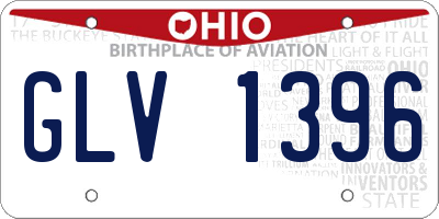 OH license plate GLV1396