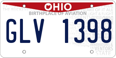 OH license plate GLV1398