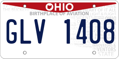 OH license plate GLV1408