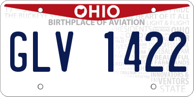 OH license plate GLV1422