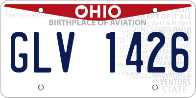OH license plate GLV1426