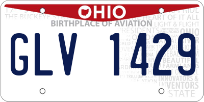 OH license plate GLV1429