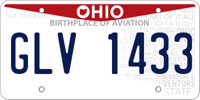 OH license plate GLV1433