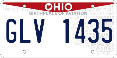 OH license plate GLV1435