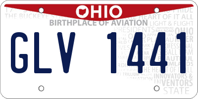 OH license plate GLV1441