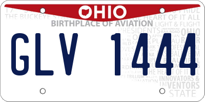 OH license plate GLV1444