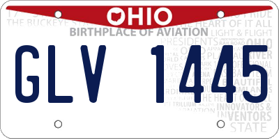 OH license plate GLV1445