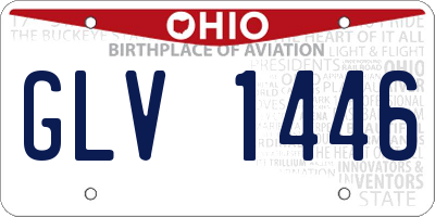 OH license plate GLV1446
