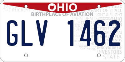 OH license plate GLV1462
