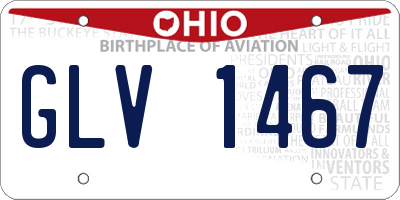 OH license plate GLV1467