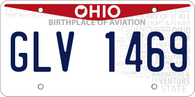 OH license plate GLV1469