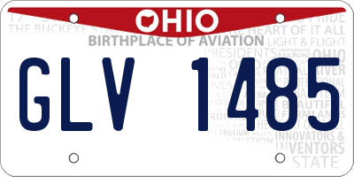 OH license plate GLV1485