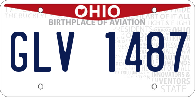OH license plate GLV1487