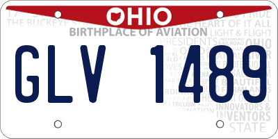 OH license plate GLV1489