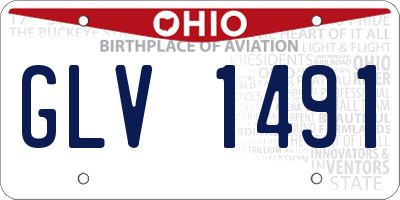 OH license plate GLV1491