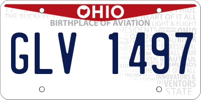 OH license plate GLV1497