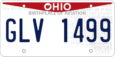 OH license plate GLV1499