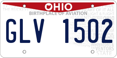 OH license plate GLV1502