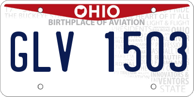 OH license plate GLV1503