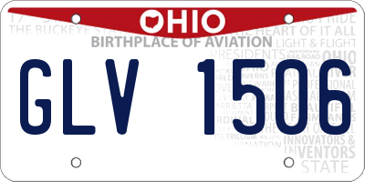 OH license plate GLV1506