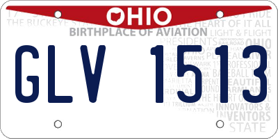 OH license plate GLV1513