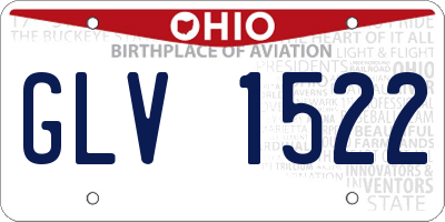 OH license plate GLV1522
