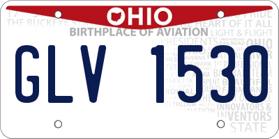 OH license plate GLV1530