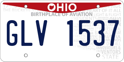 OH license plate GLV1537