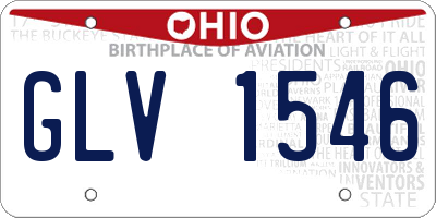 OH license plate GLV1546