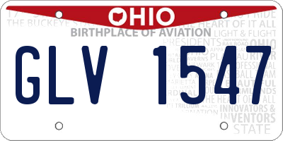 OH license plate GLV1547