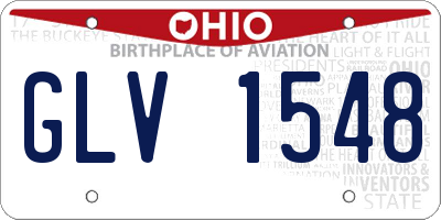 OH license plate GLV1548