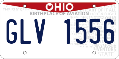 OH license plate GLV1556