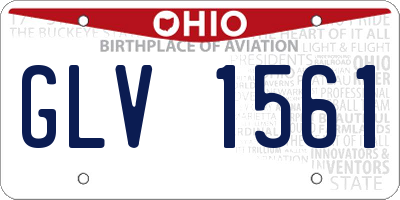 OH license plate GLV1561