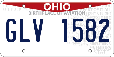 OH license plate GLV1582