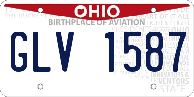 OH license plate GLV1587