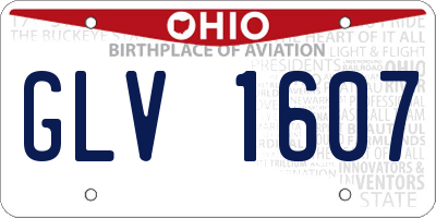 OH license plate GLV1607