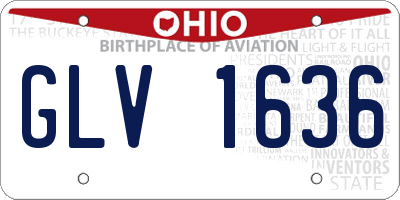 OH license plate GLV1636