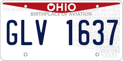 OH license plate GLV1637
