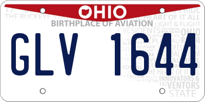 OH license plate GLV1644