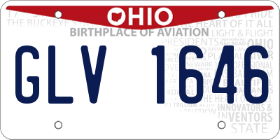 OH license plate GLV1646