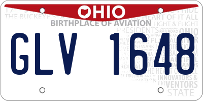 OH license plate GLV1648