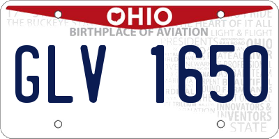 OH license plate GLV1650