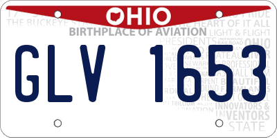 OH license plate GLV1653