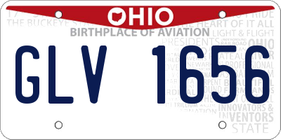 OH license plate GLV1656