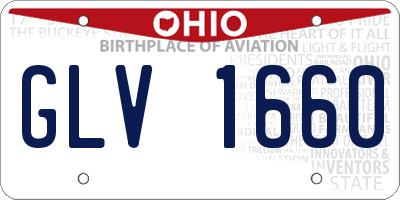 OH license plate GLV1660
