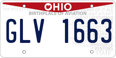 OH license plate GLV1663